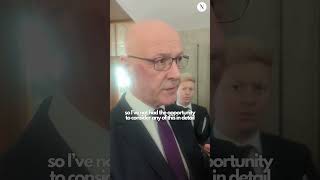 John Swinney reacts to international arrest warrant for Benjamin Netanyahu ukpolitics snp [upl. by Nitram]