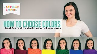 How To Wear the Right Colors for Your Skin Tone  Dark Hair and Cool Skin Winter Season [upl. by Barbette]