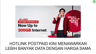 HOTLINK POSTPAID  KINI DENGAN SEHINGGA 300GB DATA BULANAN [upl. by Aelgna683]