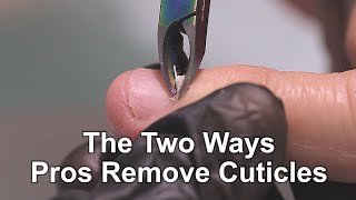 Two Ways The Professionals Cut Cuticles Watch Me work ENG [upl. by Ardnahcal9]