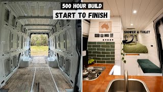 DIY Camper Van Conversion  Full Build Timelapse [upl. by Emse]