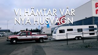 HÄMTAR VÅR NYA HUSVAGN ADRIA ADORA 753UK [upl. by Akins]