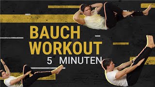 Die fünf besten Bauch Übungen  5 Minuten  komplettes Workout  intensiv und effizient [upl. by Dhaf]