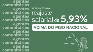 Reajuste para agentes comunitários acima do piso salarial [upl. by Lexerd]