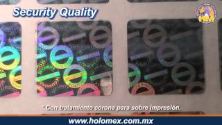 Etiquetas Holográficas amp Diseños de Seguridad  Holomex [upl. by Mellen]