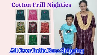 Frill Nighties Cotton Frill nighties Branded Nighties Online Shopping xxl Frill Nighties [upl. by Sallie]