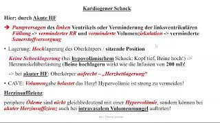 Akute Herzinsuffizienz 1 kardialer Schock Unterschiede in Bezug auf den Blutdruck Adrenalin und NA [upl. by Audris296]