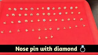 Nose pin with diamond 💎 jewellery [upl. by Ylremik]