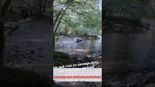 La baignade dans le passage à gué motovlog moto trail motorsport [upl. by Nyrat]