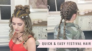 Quick amp Easy Festival Styles by SweetHearts Hair [upl. by Einnep]