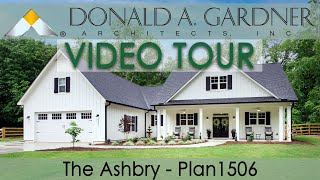 Onestory house plan with a modern farmhouse facade and three bedrooms  The Ashbry [upl. by Agosto410]