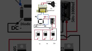 Converter AC to DC Output 5V 9V 12V shorts Converter [upl. by Mckenzie]