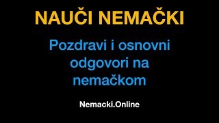 Nemački jezik 2  Pozdravi i odgovori na nemačkom  NemackiOnline [upl. by Silrac]