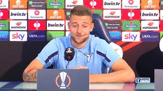 LazioLokomotiv mosca  Mister Maurizio Sarri e Sergej Milinkovic alla vigilia [upl. by Egduj145]