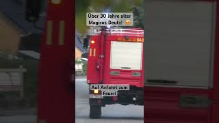 Die Freiwillige Feuerwehr Hohn auf Anfahrt mit Deutz Pauer 🔥 einsatzfahrzeug feuerwehr einsatz [upl. by Aznofla]