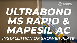 How to install and seal a shower plate  Mapesil AC and Ultrabond MS Rapid [upl. by Cooke661]