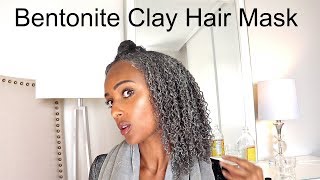 DIY Bentonite Clay Hair Mask to Clarify amp Define Curls  Low Porosity Natural Hair Tips [upl. by Gabel]