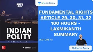 L12 Fundamental Rights  ARTICLE 29 30 31 32  100 Hours  Laxmikanth Summary  UPSC CSEIAS [upl. by Herrah]