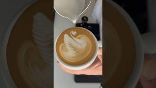 Latte Art with electric milk foamer… 🥛☕️ howtomakelatteart athome [upl. by Rollie]