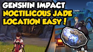 EASY Where to Find Noctilucous Jade in Genshin Impact Location Big Business Quest Guide [upl. by Auberta]