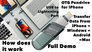 Otg Pendrive for iPhone  SanDisk iXpand Flash Drive Flip for iPhone iPad Mac Android Windows [upl. by Repooc824]