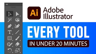 All 80 Adobe Illustrator Tools Explained in 20 Minutes [upl. by Elokin]