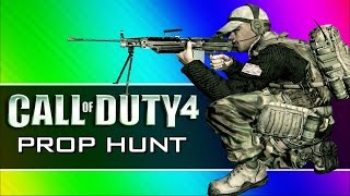 Call of Duty 4 Prop Hunt Funny Moments  First Blood Claymore Tutorial Yellow Crates CoD4 Mod [upl. by Trilbie241]