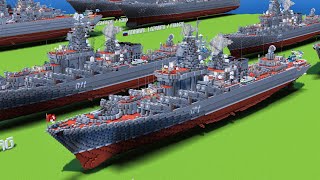 Minecraft Moskva Slava Kirov Cruiser Warships [upl. by Winser]