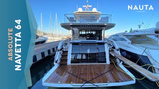 2023 Absolute Yachts  Navetta 64  POV boat tour esterni e cabine [upl. by Reklaw]