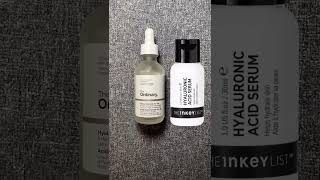 Inkey list VS The Ordinary hyaluronic acid hyaluronicacid skincareroutine esthetician [upl. by Sadonia]