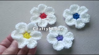 CROCHET TUTORIAL Flores tejidas a crochet paso a paso  crochet Daisy flower [upl. by Ajnat]