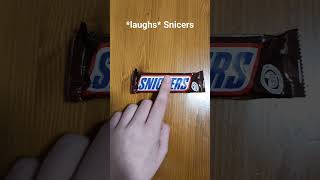 Snickers tiktok memegonna laugh snickers memes meme funny shorts short comedy laugh viral [upl. by Wilinski711]