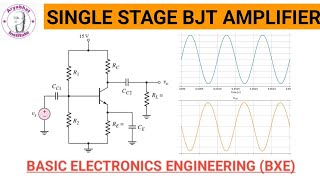 SINGLE STAGE BJT AMPIFIER  SINGLE STAGE BJT AMPIFIER USING COMMON EMITTER CONFIGURATION [upl. by Jea]