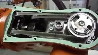 Inside Axis 4 5 amp 6 of KUKA KR5 Robot [upl. by Dnomhcir520]