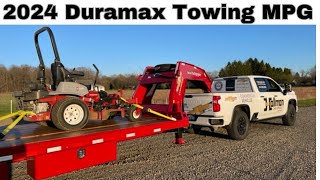 How many MPG does the new 2024 Silverado L5P Duramax get towing a heavy gooseneck trailer [upl. by Hiram]