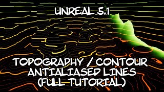 Unreal 51  Perfect antialiased topography  contour lines shader [upl. by Girard1]