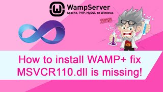 How to install WAMP  fix for Error MSVCR110dll is missing problem [upl. by Iphigeniah556]