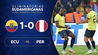 ECUADOR vs PERÚ 10  RESUMEN  ELIMINATORIAS SUDAMERICANAS  FECHA 8 [upl. by Eniar591]