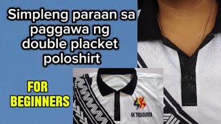 Paano manahi ng full sublimation double placket polo shirt [upl. by Anrym390]