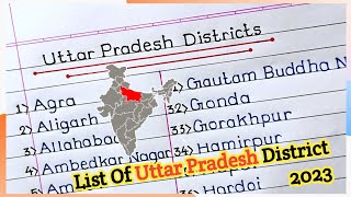 Uttar Pradesh District Names 2023 in english List Of UP Districts district [upl. by Gninnahc]