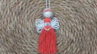 Quick and Easy Christmas Angel with Macrame 👼💖 [upl. by Sik]