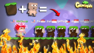 TROLLING GROWTOPIANS With Dirt Gross Bean EPIC  GROWTOPIA [upl. by Giuditta]