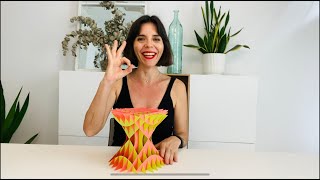 Tutorial Hiperboloide de una hoja Hyperboloid of one sheet tutorial Sliceform [upl. by Jacquelyn]