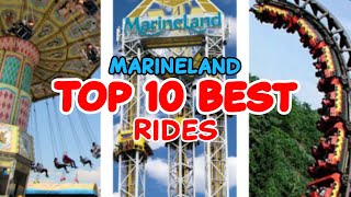 Top 10 rides at MarineLand  Niagara Falls Canada  2022 [upl. by Kenti]