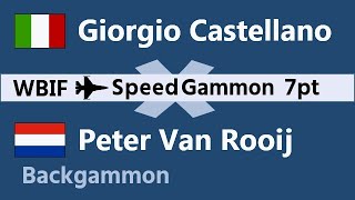 Peter Van Rooij Pasiphae vs G3 Giorgio Castellano jorghe 1  Backgammon [upl. by Chandler365]