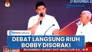 Bobby Nasution Disoraki Pendukung Edy Rahmayadi saat Debat Pilgub Sumut Sempat Diam lalu Protes [upl. by Bronder]