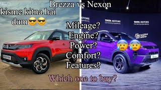 Brezza zxi vs Nexon creative 12… which one to buy Quick and full detailed review of petrol engine [upl. by Rovert91]