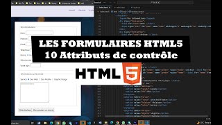 20 Les formulaires HTML5 de zéro  Attributs de contrôle de champs  faire un formulaire HTML [upl. by Veneaux153]