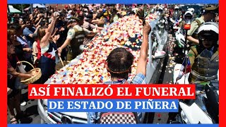 Con emotiva entrega de bandera chilena a su familia Así finalizó el funeral de Estado de Piñera [upl. by Naaman]