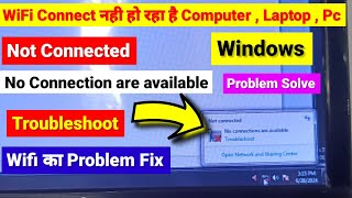 Wifi connection problem in Laptop amp Computer  How to enable network connection in Windows 7 [upl. by Ahsikit]